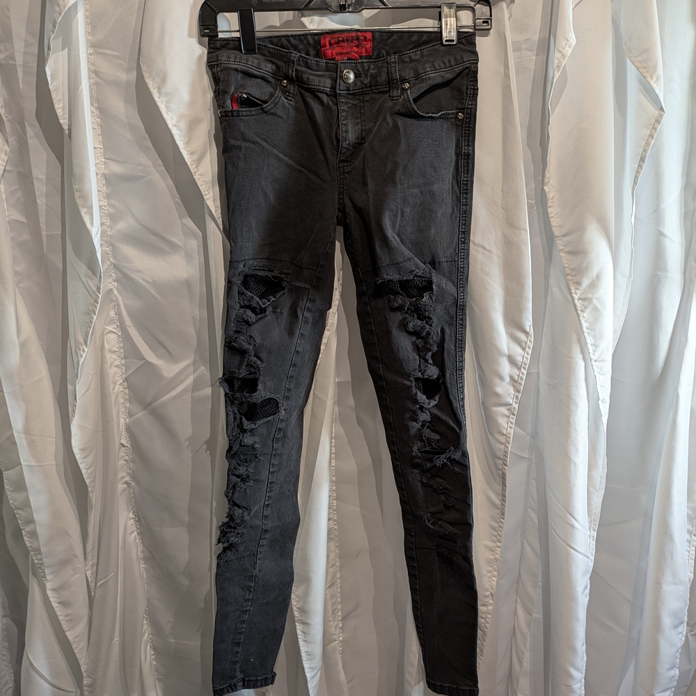 A9 Tripp Size 3 Distressed Skinny Jean Vintage